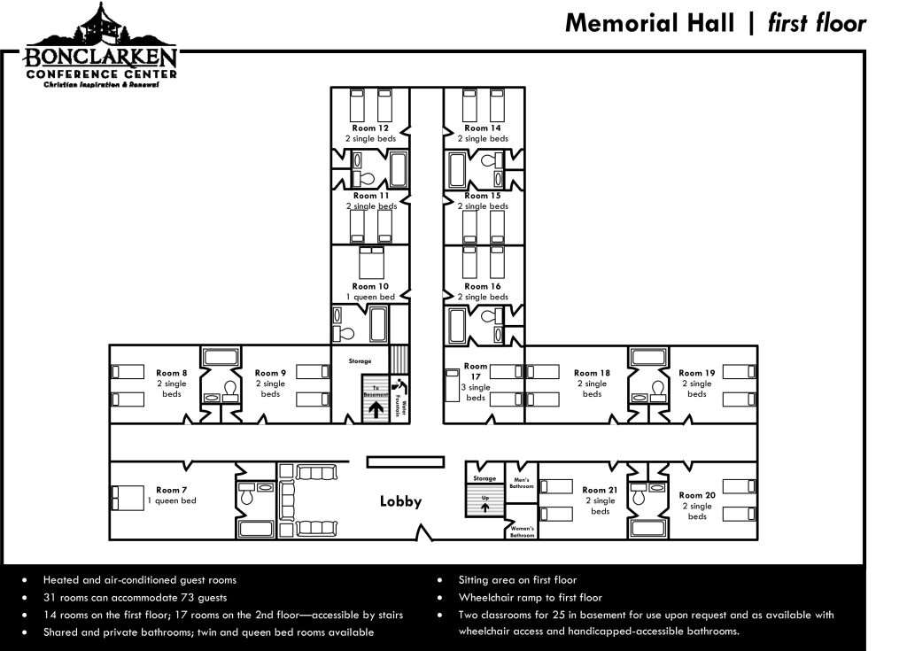 Memorial Hall first floor floorplan